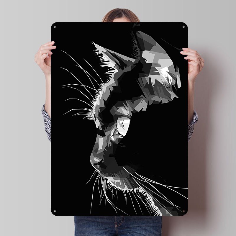 Home Decor Vector - Poster con Grafica Vettoriale di Gatto