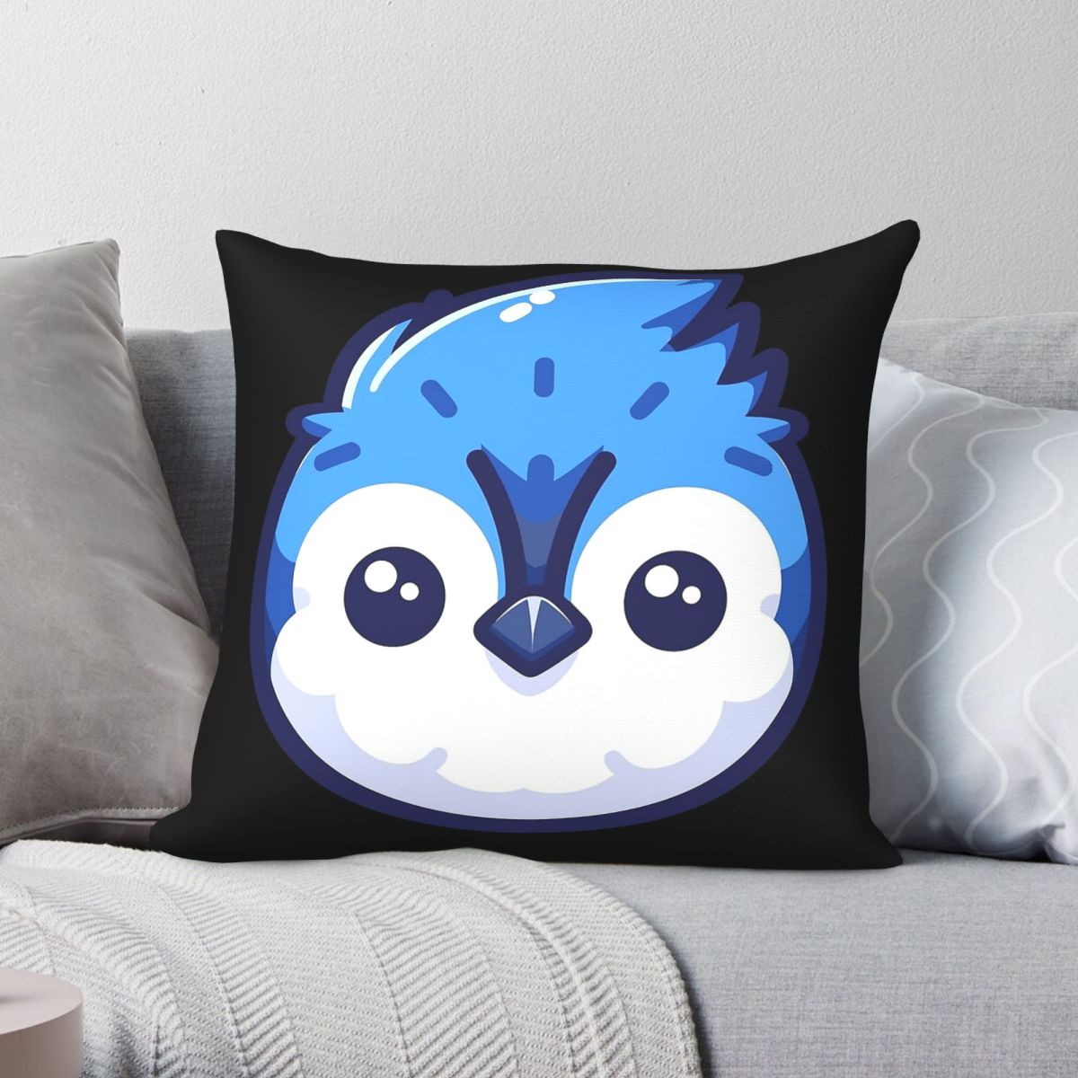 Home Decor Vector - Fodera per cuscino quadrata con volto