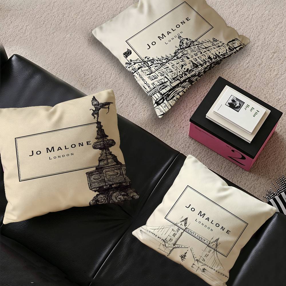 Home Decor Logo Design - J-Jo M-Malone LOGO Fodera per Cuscino