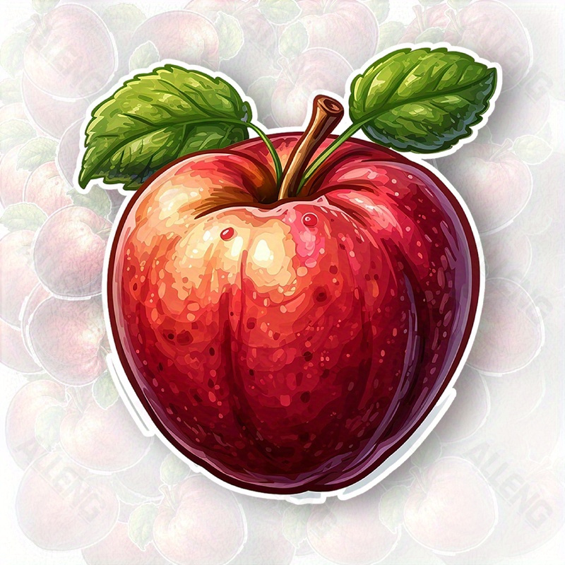 Home Decor Vector - Adesivo con grafica vettoriale mela rossa