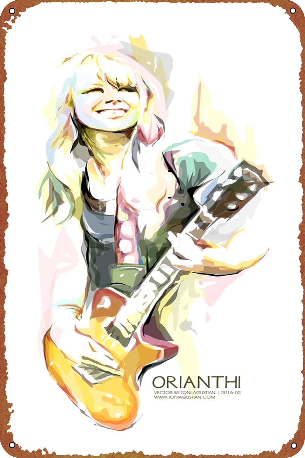 Home Decor Vector - Orianthi Dipinto ad Acquerello in Formato