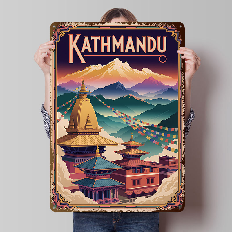 Home Decor Kathmandu - Poster artistico da viaggio a Kathmandu,