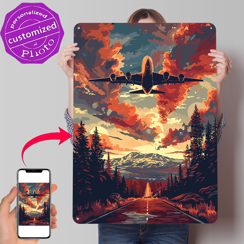Home Decor Vector - Poster in Metallo A380 Sky Vector