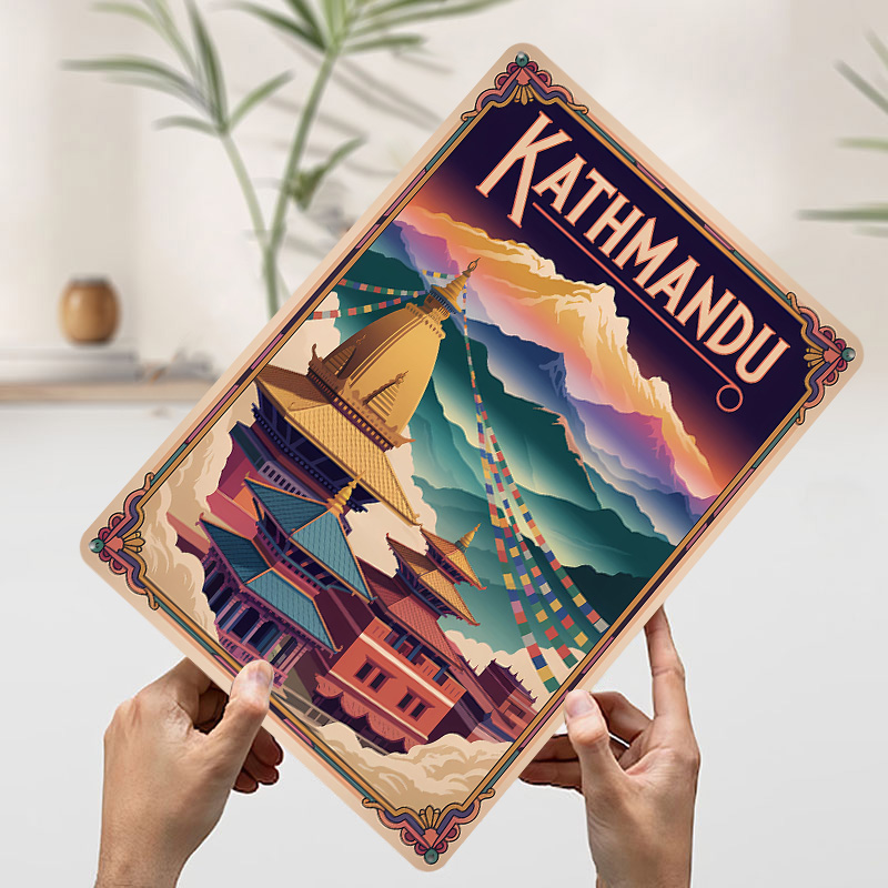 Poster artistico da viaggio a  - Home Decor Kathmandu recensione e prezzo